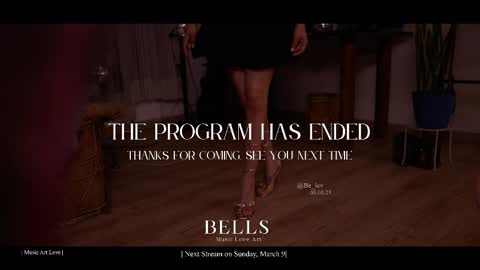 Snapshot of be_lov chatting on 9, 3, 2025 Call me Bells Next Stream on Wednesday Feb 26 online show from 9, 3, 2025