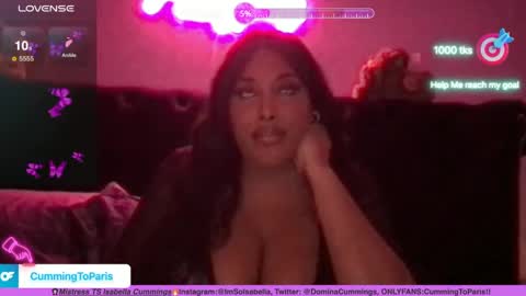 Snapshot of cummingtoparis chatting on 8, 12, 2024 Cumming To Mistress Isabella Cummings online show from 8, 12, 2024
