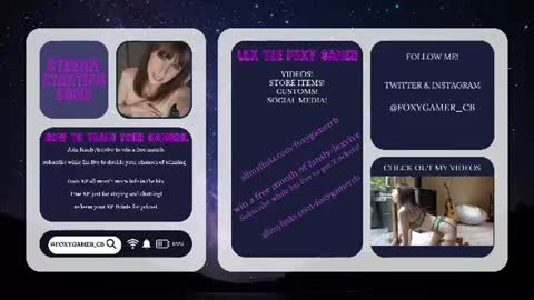 Lex Vive foxygamer cb online show from 12, 6, 2026