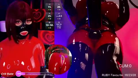 Latex Ruby online show from 24, 3, 2026