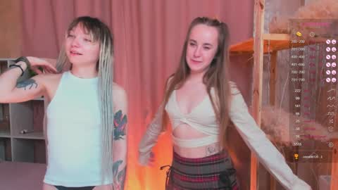 Snapshot of lisanelsona chatting on 3, 12, 2024 Hello our names are Kate and Alice this is our first day here. online show from 3, 12, 2024