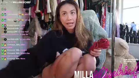 Snapshot of millamischief chatting on 13, 6, 2026 Milla Mischief online show from 13, 6, 2026