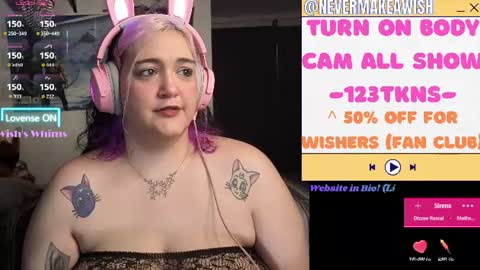 Snapshot of nevermakeawish chatting on 26, 6, 2026 Wishs Playground online show from 26, 6, 2026