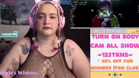 Snapshot of nevermakeawish chatting on 9, 7, 2026 Wishs Playground online show from 9, 7, 2026