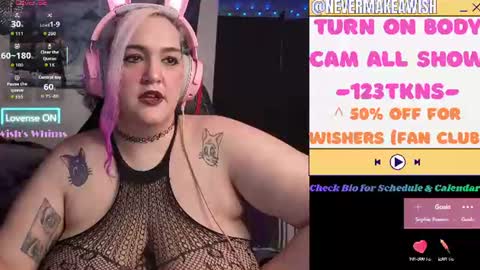 Snapshot of nevermakeawish chatting on 12, 7, 2026 Wishs Playground online show from 12, 7, 2026