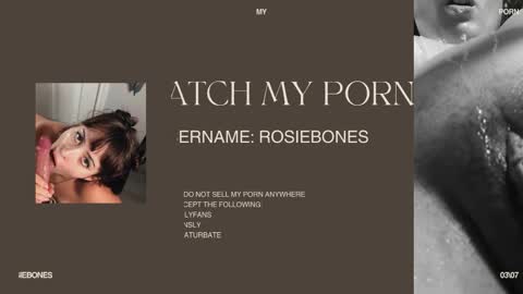 Rosie Bones online show from 3, 6, 2026