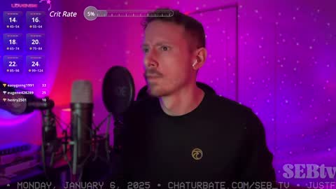 Snapshot of seb_tv chatting on 6, 1, 2025 Sebastian online show from 6, 1, 2025