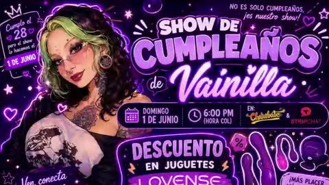 Vainilla Independent model online show from 11, 6, 2026