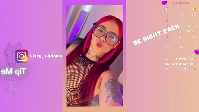 Lissy  Addams online show from 1, 2, 2025