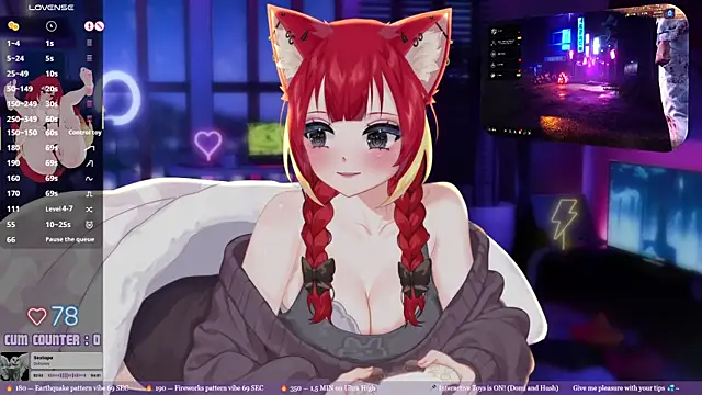 LewdKira VT online show from 22, 3, 2026