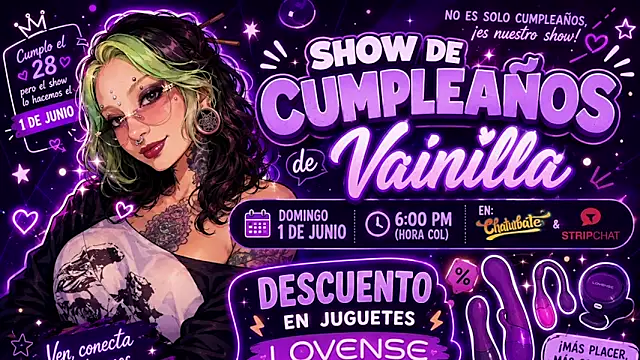 vainilla doll online show from 2, 6, 2026