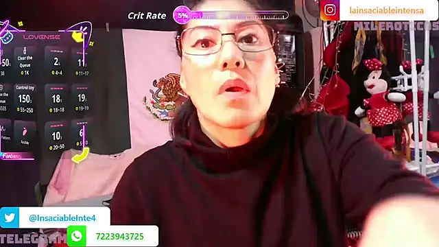 LaInsaciableIntensa online show from 15, 5, 2026